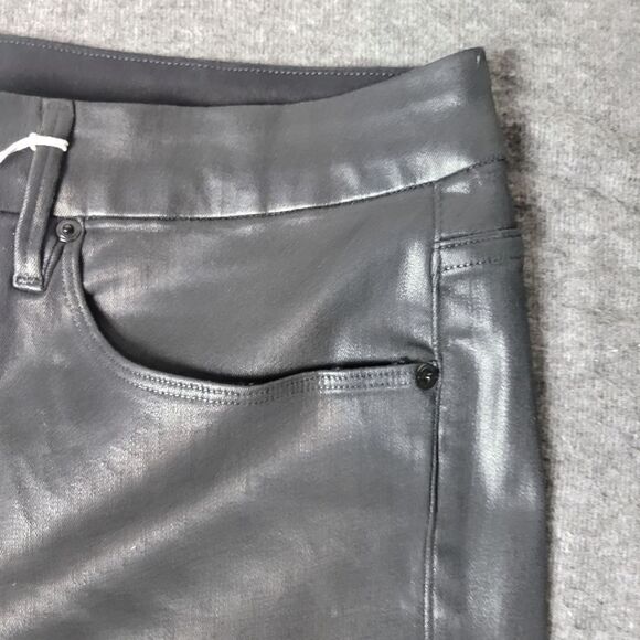 Good American Women's Coated Black Jeans Size 22×29 Skinny Ankle Leg New - Picture 5 of 14